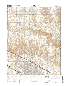 Hays North Kansas Current topographic map, 1:24000 scale, 7.5 X 7.5 Minute, Year 2015