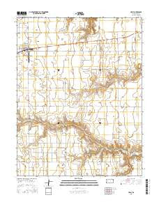Healy Kansas Current topographic map, 1:24000 scale, 7.5 X 7.5 Minute, Year 2015