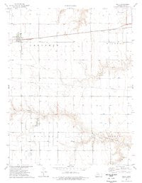 Healy Kansas Historical topographic map, 1:24000 scale, 7.5 X 7.5 Minute, Year 1974