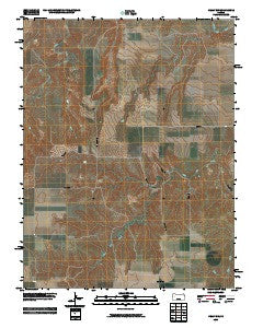 Healy NW Kansas Historical topographic map, 1:24000 scale, 7.5 X 7.5 Minute, Year 2009