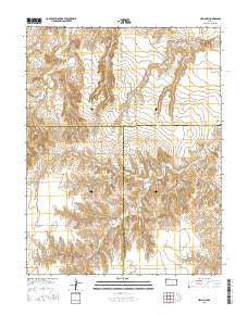 Healy NW Kansas Current topographic map, 1:24000 scale, 7.5 X 7.5 Minute, Year 2015