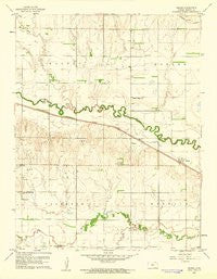 Heizer Kansas Historical topographic map, 1:24000 scale, 7.5 X 7.5 Minute, Year 1960