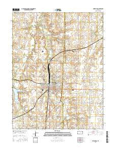 Herington Kansas Current topographic map, 1:24000 scale, 7.5 X 7.5 Minute, Year 2015