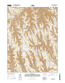 Herndon NW Kansas Current topographic map, 1:24000 scale, 7.5 X 7.5 Minute, Year 2015