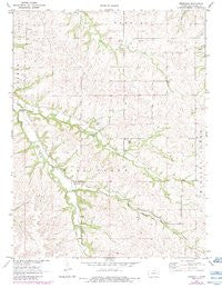 Hessdale Kansas Historical topographic map, 1:24000 scale, 7.5 X 7.5 Minute, Year 1971
