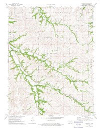 Hessdale Kansas Historical topographic map, 1:24000 scale, 7.5 X 7.5 Minute, Year 1971