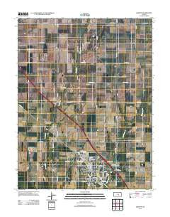 Hesston Kansas Historical topographic map, 1:24000 scale, 7.5 X 7.5 Minute, Year 2012