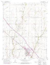 Hesston Kansas Historical topographic map, 1:24000 scale, 7.5 X 7.5 Minute, Year 1965