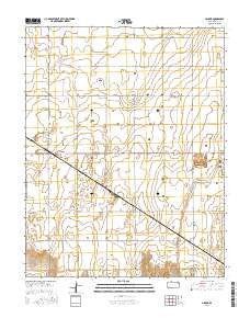 Hickok Kansas Current topographic map, 1:24000 scale, 7.5 X 7.5 Minute, Year 2016
