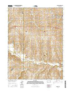 Highland Kansas Current topographic map, 1:24000 scale, 7.5 X 7.5 Minute, Year 2015