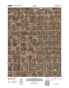 Highland NW Kansas Historical topographic map, 1:24000 scale, 7.5 X 7.5 Minute, Year 2012