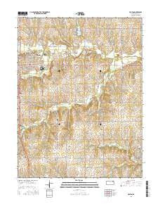 Holton Kansas Current topographic map, 1:24000 scale, 7.5 X 7.5 Minute, Year 2015