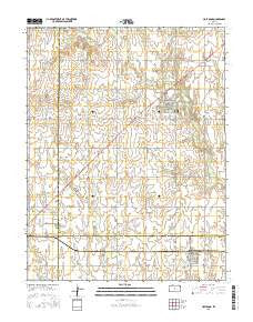 Holyrood Kansas Current topographic map, 1:24000 scale, 7.5 X 7.5 Minute, Year 2015
