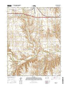 Homer Kansas Current topographic map, 1:24000 scale, 7.5 X 7.5 Minute, Year 2016