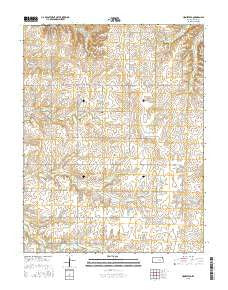 Homestead Kansas Current topographic map, 1:24000 scale, 7.5 X 7.5 Minute, Year 2015