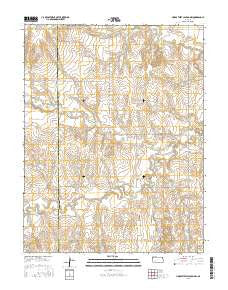 Horse Thief Canyon NW Kansas Current topographic map, 1:24000 scale, 7.5 X 7.5 Minute, Year 2015