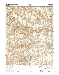 Howard Kansas Current topographic map, 1:24000 scale, 7.5 X 7.5 Minute, Year 2015
