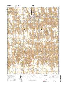 Hoxie Kansas Current topographic map, 1:24000 scale, 7.5 X 7.5 Minute, Year 2015