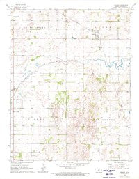 Hudson Kansas Historical topographic map, 1:24000 scale, 7.5 X 7.5 Minute, Year 1971