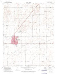 Hugoton Kansas Historical topographic map, 1:24000 scale, 7.5 X 7.5 Minute, Year 1974