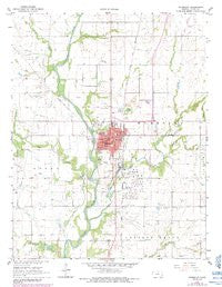 Humboldt Kansas Historical topographic map, 1:24000 scale, 7.5 X 7.5 Minute, Year 1966