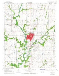 Humboldt Kansas Historical topographic map, 1:24000 scale, 7.5 X 7.5 Minute, Year 1966