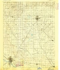 Hutchinson Kansas Historical topographic map, 1:125000 scale, 30 X 30 Minute, Year 1891
