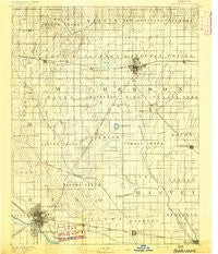 Hutchinson Kansas Historical topographic map, 1:125000 scale, 30 X 30 Minute, Year 1891