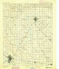 Hutchinson Kansas Historical topographic map, 1:125000 scale, 30 X 30 Minute, Year 1893
