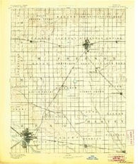 Hutchinson Kansas Historical topographic map, 1:125000 scale, 30 X 30 Minute, Year 1893