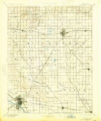 Hutchinson Kansas Historical topographic map, 1:125000 scale, 30 X 30 Minute, Year 1893