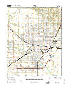 Hutchinson Kansas Current topographic map, 1:24000 scale, 7.5 X 7.5 Minute, Year 2015