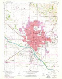 Hutchinson Kansas Historical topographic map, 1:24000 scale, 7.5 X 7.5 Minute, Year 1960