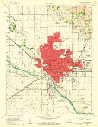 Hutchinson Kansas Historical topographic map, 1:24000 scale, 7.5 X 7.5 Minute, Year 1960
