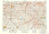Hutchinson Kansas Historical topographic map, 1:250000 scale, 1 X 2 Degree, Year 1955
