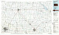Hutchinson Kansas Historical topographic map, 1:100000 scale, 30 X 60 Minute, Year 1985