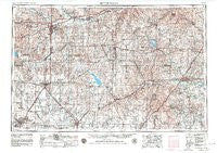 Hutchinson Kansas Historical topographic map, 1:250000 scale, 1 X 2 Degree, Year 1955
