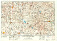 Hutchinson Kansas Historical topographic map, 1:250000 scale, 1 X 2 Degree, Year 1955