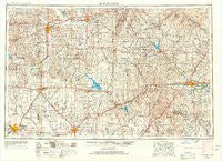 Hutchinson Kansas Historical topographic map, 1:250000 scale, 1 X 2 Degree, Year 1955