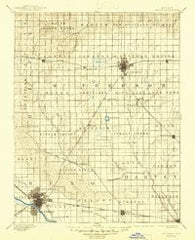 Hutchinson Kansas Historical topographic map, 1:125000 scale, 30 X 30 Minute, Year 1893