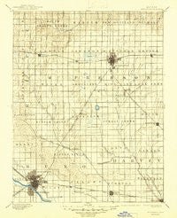 Hutchinson Kansas Historical topographic map, 1:125000 scale, 30 X 30 Minute, Year 1893