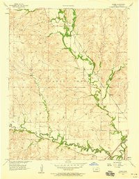 Hymer Kansas Historical topographic map, 1:24000 scale, 7.5 X 7.5 Minute, Year 1957