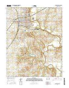 Independence Kansas Current topographic map, 1:24000 scale, 7.5 X 7.5 Minute, Year 2015