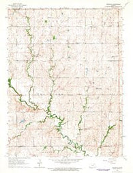 Industry Kansas Historical topographic map, 1:24000 scale, 7.5 X 7.5 Minute, Year 1964