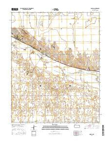 Ingalls Kansas Current topographic map, 1:24000 scale, 7.5 X 7.5 Minute, Year 2016