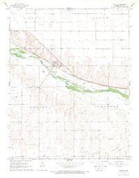 Ingalls Kansas Historical topographic map, 1:24000 scale, 7.5 X 7.5 Minute, Year 1968