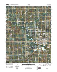 Iola Kansas Historical topographic map, 1:24000 scale, 7.5 X 7.5 Minute, Year 2012