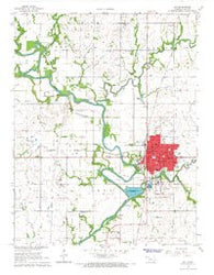 Iola Kansas Historical topographic map, 1:24000 scale, 7.5 X 7.5 Minute, Year 1966