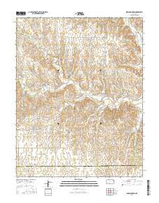 Iron Mountain Kansas Current topographic map, 1:24000 scale, 7.5 X 7.5 Minute, Year 2016
