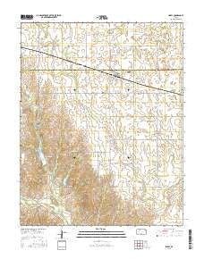 Isabel Kansas Current topographic map, 1:24000 scale, 7.5 X 7.5 Minute, Year 2015